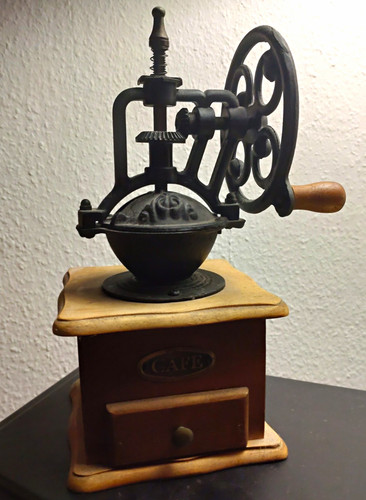 Vintage manuelle kaffeemühle - manuelle,