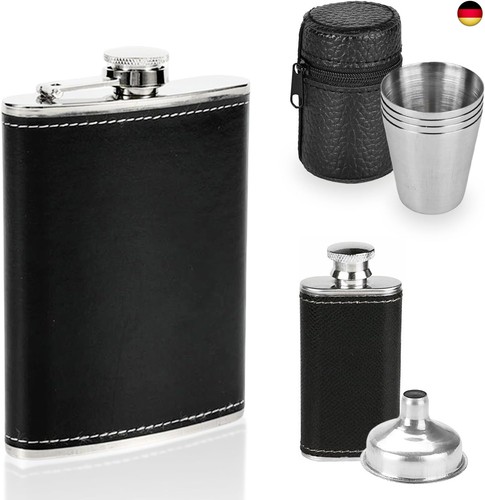 Edelstahl flachmann set 8oz - flachmann,
