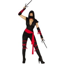 Ninja Kostüm Damen Samurai Damenkostüm Japanische Kämpferin Kriegerin Outfit 