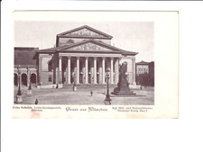 AK 21993,Postkarte,Gruss aus München,Kgl. Nationaltheater,Reklamekarte,ca. 1900