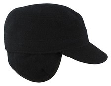 Army Cap Kuba Cap Winter Schirmmütze Ohrenklappen Wintermütze Wegener schwarz