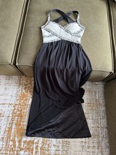 Little Mistress London, Ballkleid, XS/S, Schwarz Und Weiß Mit Kristallen