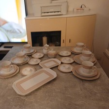 29 teiliges Serviceteile Winterling Kirchenlamitz für 6 Pesonen La Belle Rosa/Go