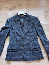 Blazer, Wolle, von Toni Gard, grau-braun, kariert-meliert, Gr.34