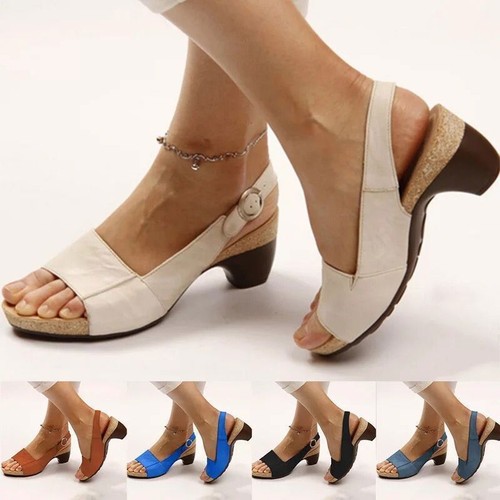 Frauen plus size chunky heel - size,