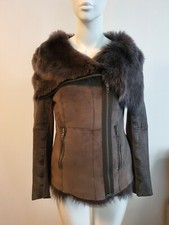 echt Lammfell Leder Jacke SHEARLING Muubaa Gr. 38 M S 36 FELL braun Topzustand 
