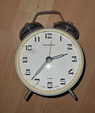 alter Jantaz 4 Jewels Wecker Uhr Mechanisch Made In USSR Glockenwecker Bastler