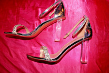 High heels Sandalen, Silber