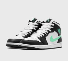 Nike Air Jordan 1 Mid White Green Glow Original Gr. 38,5