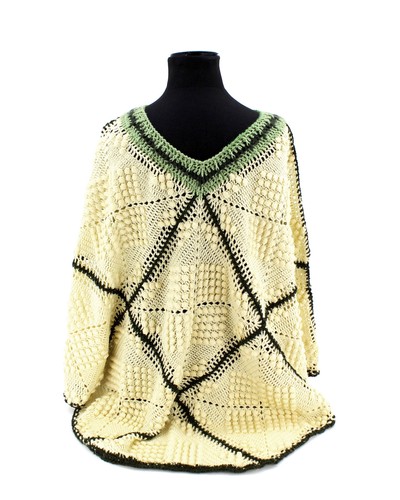 Poncho strick handarbeit - strick,