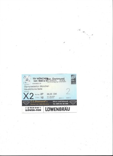 Sammler ticket tsv 1860 - sammler,