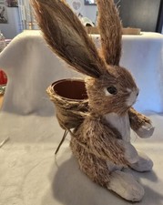 Osterhase Blumentopf Hase Ostern Stroh