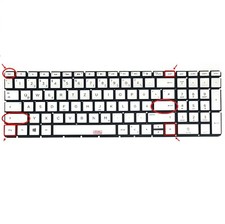 DE Silber Tastatur HP Envy