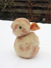 STEIFF Wollminiatur Hase 2506.2 Knopf und Fahne 50er/60er Jahre Rarität