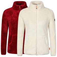 Blue Wave Damen Sherpafleecejacke Nele Stehkragen Fleecejacke mit Reißverschluß
