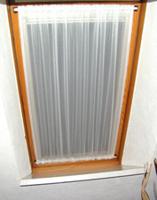 Scheibengardinen B 100 Weiß  H 90cm  Spanngardine kein Muster Gardine