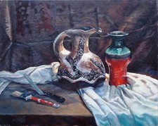 Gemälde " Vasen" 40x50cm. Original Handgemalt Malerei Kunst Kreativ Einzigartig