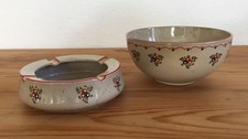 Schüssel und Aschenbecher, 2 Teile, Pfalzkeramik Dekor "Vroni", Konvolut