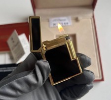 S.T. Dupont Ligne 1 Klein Chinalack Schwarz Restauriert, Abgedichtet Fullset RAR