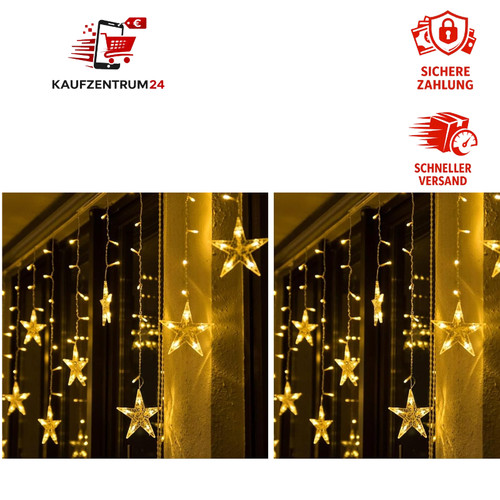 Lichtervorhang stern warmweiß - lichtervorhang,