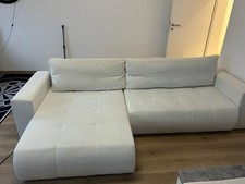 L-Sofa Weiß/Beige Ecksofa mit