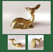Messing Figur Reh massiv