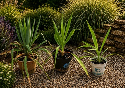 Yucca palme 3er set - /,