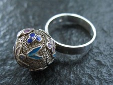 Ring Silber 900 mit Emaille