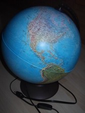 Globus beleuchtet 60/70er Jahre TOP ZUSTAND wie Neu