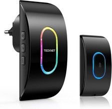 TECKNET Funkklingel Türklingel 400m Reichweite Funk-Klingel Aussen Wasserdicht