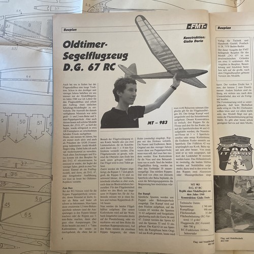 Bauplan für segelflugzeug - für,