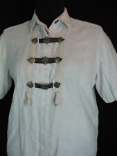 s´Gspusi 100% Leinen Trachten Bluse Ethno Landhaus Tunika Hemd Blusenhemd LARP