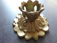 Antike Barock Stil Art-Déco Lampe Wand Dekenlampe Holz geschnitzt Gold 