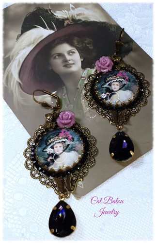 Ohrringe vintage belle époque - ohrringe,