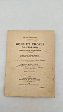 GENS ET THINGS D’AUTREFOIS