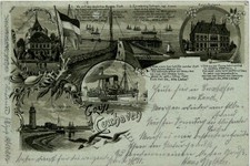 Gruss aus Cuxhaven - Litho