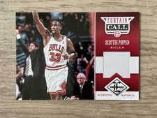 2012-13 PANINI LIMITED SCOTTIE PIPPEN GAME USED JERSEY NBA CARD KARTE BULLS /199