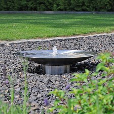 CLGarden Edelstahl 60cm Wasserschale EWS60 Set Springbrunnen LED Schale Brunnen