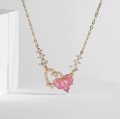 Goldene halskette mit herz - goldene,