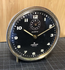 Junghans Silentic Trivox Tischuhr  Tischwecker - Handaufzug schwarzes Zifferblat