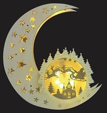 Mond aus Holz / LED beleuchtet