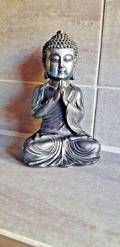 Buddha figur schwarz 16 cm - figur, ca.