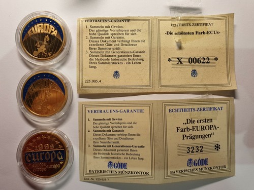Medaillen europa ecu 1999 - 3,