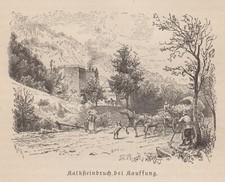 Katzbachthal Kauffung Original Holzstich Schroller 1880