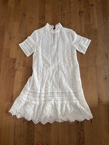 Kleid weiß spitze stickerei - kleid,