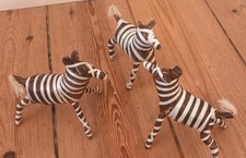 Neu Handarbeit Zebras Echt