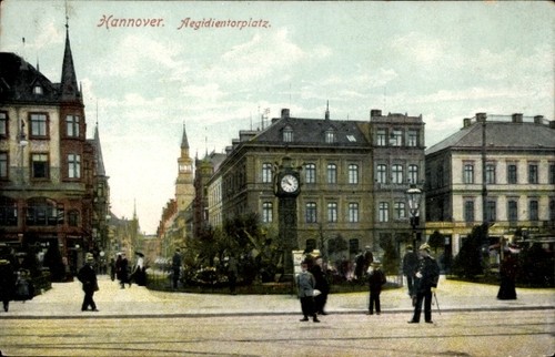 Hannover aegidientorplatz - ak, hannover,