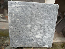 Marmorplatte -Tischplatte 70x70 cm,weiß graue Maserung, Kanten abgerundet (3Stk)