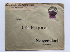 orig. Reklame Briefumschlag 1922 Neugersdorf Klippel Eugen Dreyfuss Görlitz Eber