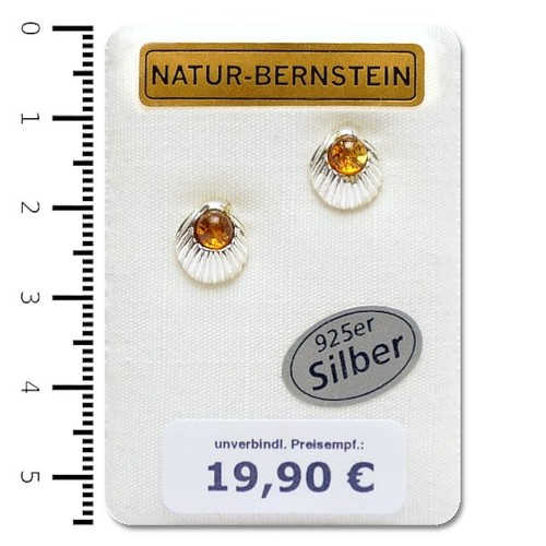 Natur bernstein ohrringe - natur,